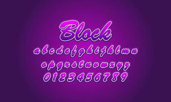 Blockschriftalphabet vektor