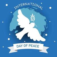 Internationaler Friedenstag. Illustrationskonzept präsentieren Friedenswelt. vektor