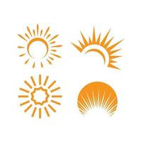 Set Sonne Logo Vorlage Vektorsymbol vektor