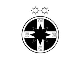 steaua bucarest klubb symbol logotyp svart rumänien liga fotboll abstrakt design vektor illustration