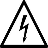ein schwarz und Weiß Zeichen mit ein Blitz Bolzen vektor