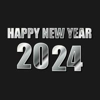 glücklich Neu Jahr 2024. Typografie Design zum Hintergrund, Banner, Poster, Gruß vektor