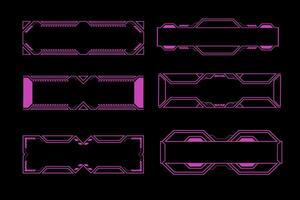 trogen sci fi gränssnitt element hud teknologi ram grafisk vektor design mall