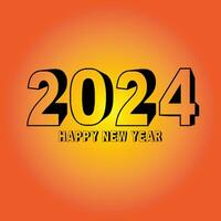 glücklich Neu Jahr 2024 Design mit Zahlen. glücklich Neu Jahr 2024 Vektor Design zum Poster, Kalender, Banner und Mehr