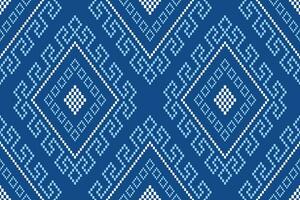 indigo Marin blå geometrisk traditionell etnisk mönster ikat sömlös mönster gräns abstrakt design för tyg skriva ut trasa klänning matta gardiner och sarong aztec afrikansk indisk indonesiska vektor