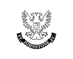 st johnstone fc klubb logotyp symbol svart skottland liga fotboll abstrakt design vektor illustration