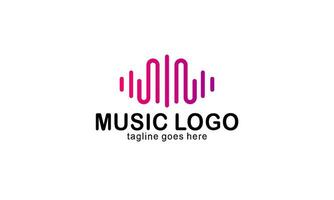 kreativ musik logotyp. musikalisk anteckningar logotyp vektor