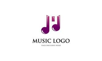 kreativ musik logotyp. musikalisk anteckningar logotyp vektor
