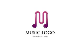 kreativ musik logotyp. musikalisk anteckningar logotyp vektor