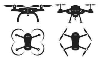 Drönare quadrocopter med verkan kamera vektor