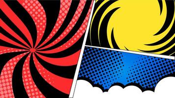 Vektor Illustration von ein Banner zum Verkauf mit Pop Kunst Comic Buch Elemente Hintergrund Design.