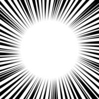 svart vit manga hastighet linje effekt ram vektor