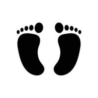 Mensch Fußabdrücke Symbol Weiß Hintergrund Design. vektor