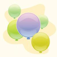 vektor färgrik festlig ballonger design