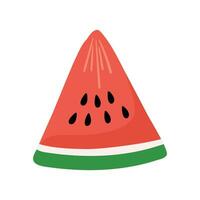 Vektor Wassermelone Scheibe Symbol. Sommer- Obst Illustration isoliert auf Weiß Hintergrund