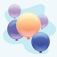 Vektor bunt festlich Luftballons Design