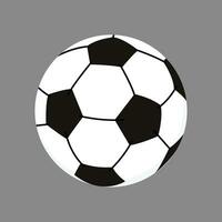 vektor svart fotboll boll på en vit bakgrund enkel vektor element för turnering illustration