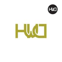 Brief hwd Monogramm Logo Design vektor