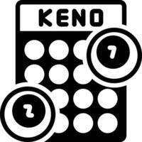 solide Symbol zum Keno vektor