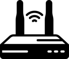 solide Symbol zum Router vektor