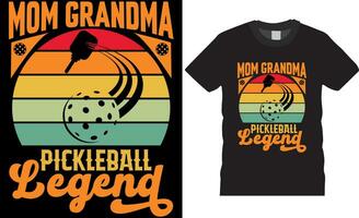 Mama Oma Pickleball Legende, T-Shirt Design Vektor Vorlage