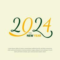 Jahrgang 2024 Neu Jahr Feier Vektor Design