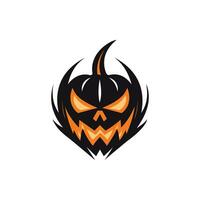 Halloween Kürbis Vektor Symbol Logo Geist Charakter Karikatur Illustration