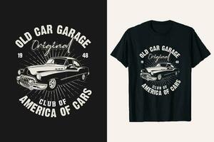 amerikanisch Original alt Auto Garage Vektor T-Shirt Design. Jahrgang t Hemd Design. Benutzerdefiniert Fahrzeug Autos T-Shirt Grafik.