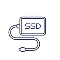 extern ssd Fahrt Linie Symbol vektor