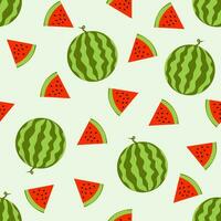 eben Wassermelone Muster Vorlage Vektor