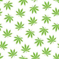 grön marijuana blad sömlös mönster design, marijuana bakgrund vektor
