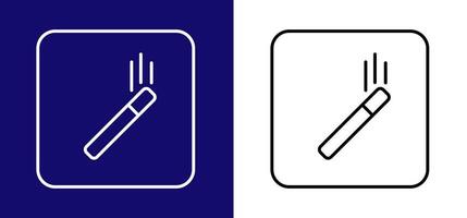 Rauchen Bereich Symbol. verfügbar im zwei Farben Blau, Weiß und Weiss, schwarz. vektor