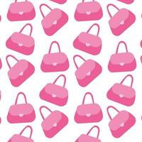 handväska kosmetika saker kvinna rosa hjärta docka vektor