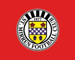 st mirren fc Verein Logo Symbol Schottland Liga Fußball abstrakt Design Vektor Illustration mit rot Hintergrund