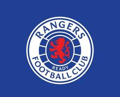 Glasgow Ranger Verein Logo Symbol Schottland Liga Fußball abstrakt Design Vektor Illustration mit Blau Hintergrund