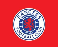 Glasgow Ranger Verein Logo Symbol Schottland Liga Fußball abstrakt Design Vektor Illustration mit rot Hintergrund