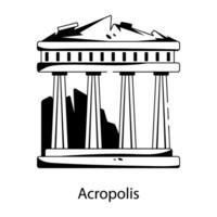 trendig akropol begrepp vektor