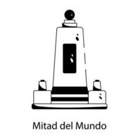 mitad del mundo vektor