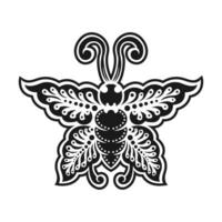 javanisch Schmetterling Symbol Vektor Bild Illustration