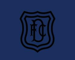 dundee fc symbol klubb logotyp svart skottland liga fotboll abstrakt design vektor illustration med blå bakgrund