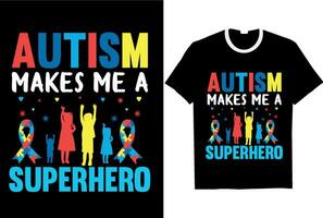 autism t skjorta design, årgång, typografi t skjorta vektor