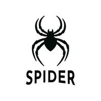 Spinne Logo Design Idee Symbol Vektor Silhouette