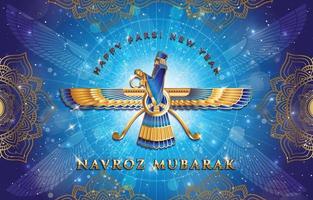 glückliches parsi navroz mubarak konzept vektor