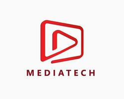 media video spela logotyp design mall vektor