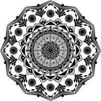 schwarzes Mandala für Design, Mandala-Kreismuster-Design vektor