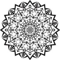 schwarzes Mandala für Design, Mandala-Kreismuster-Design vektor