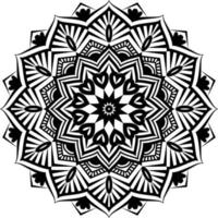 schwarzes Mandala für Design, Mandala-Kreismuster-Design vektor