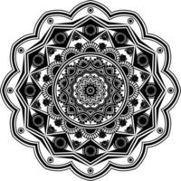 schwarzes Mandala für Design, Mandala-Kreismuster-Design vektor