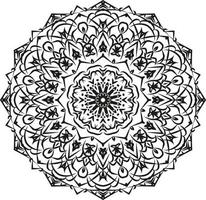 schwarzes Mandala für Design, Mandala-Kreismuster-Design vektor