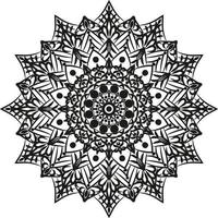 schwarzes Mandala für Design, Mandala-Kreismuster-Design vektor